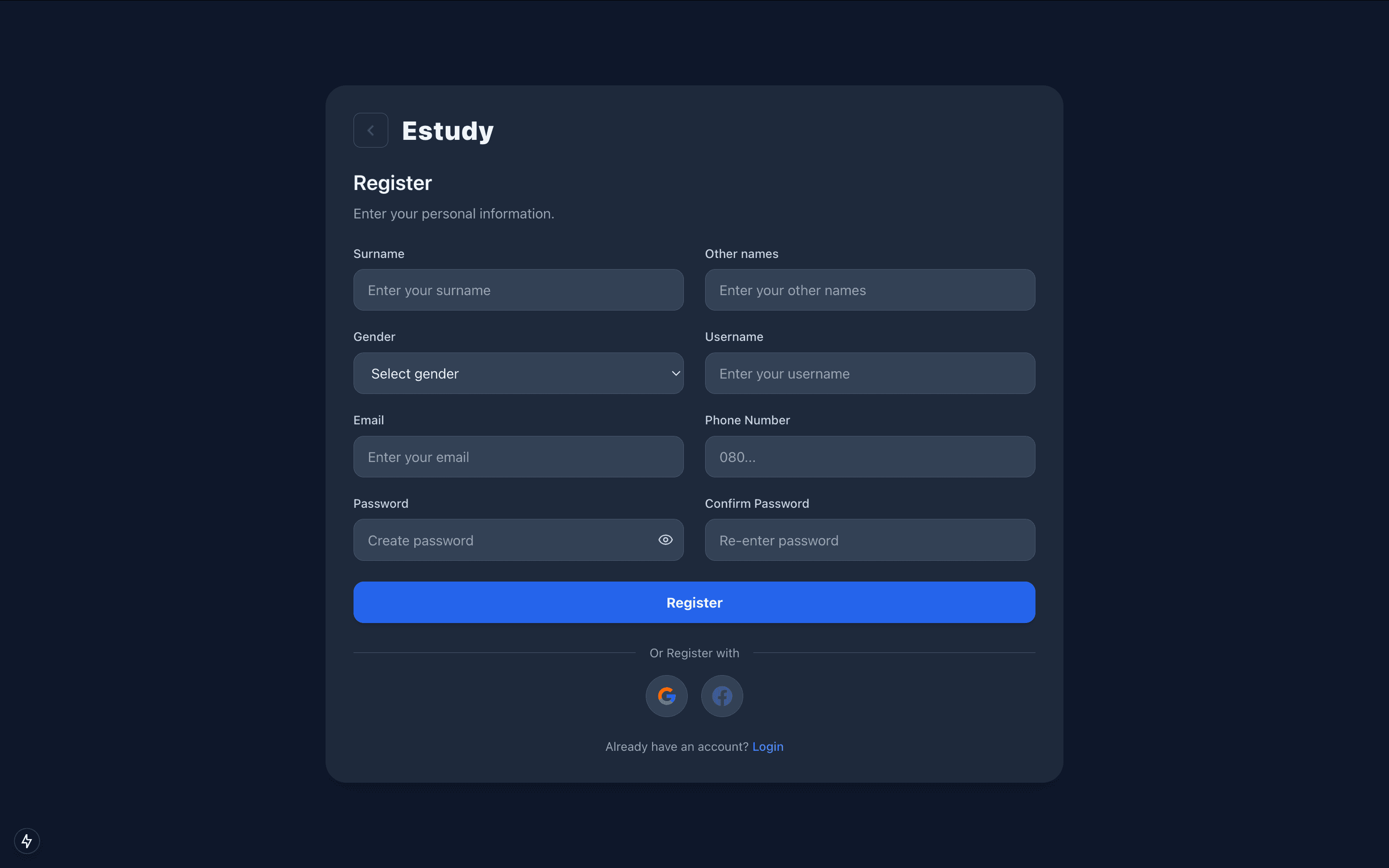 Create an Account