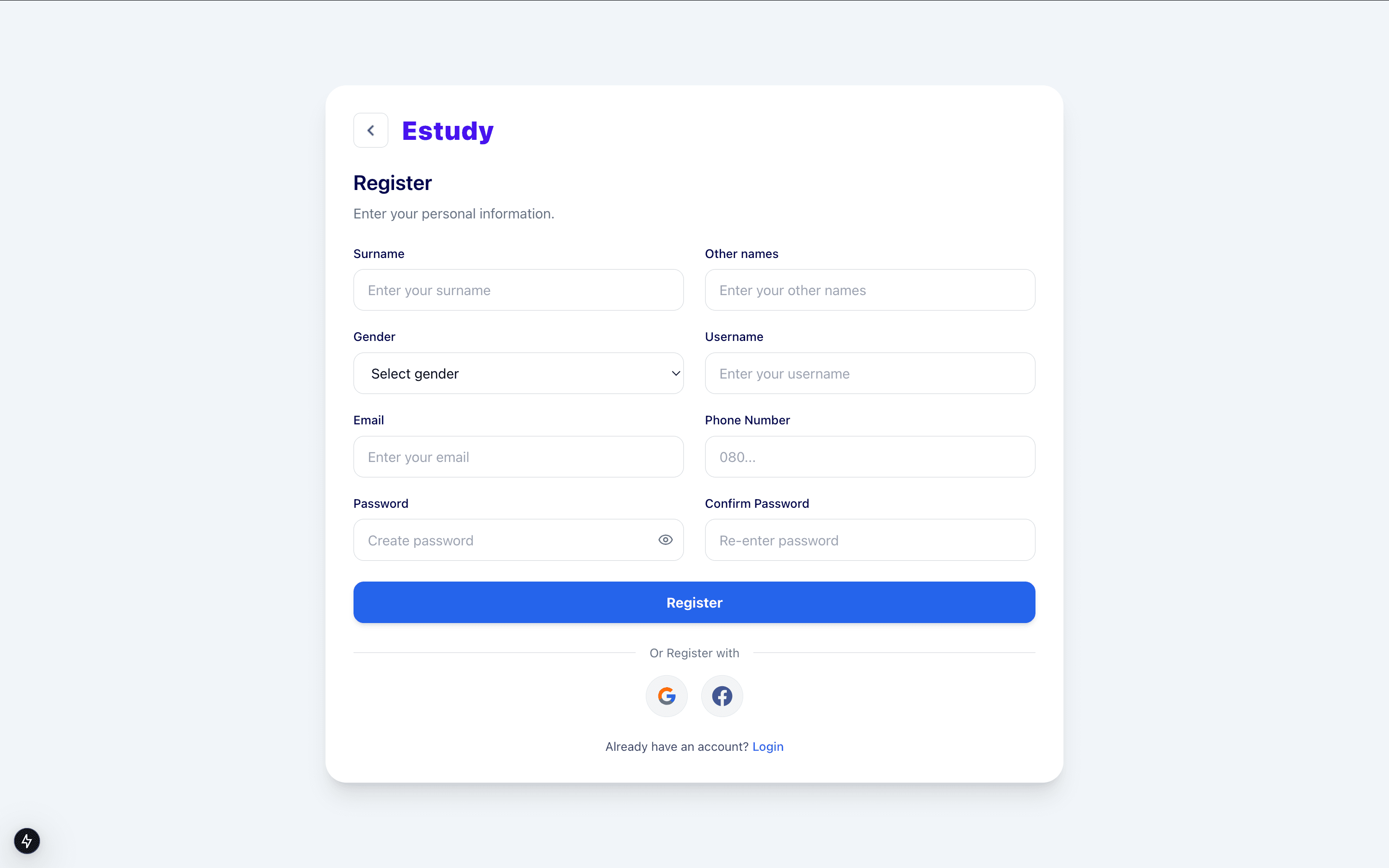 Create an Account